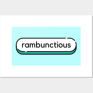 Rambunctious- a word design Posters and Art